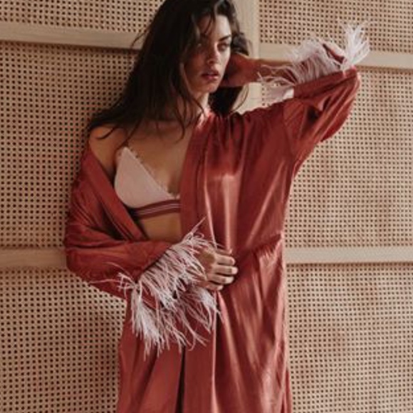 Free People Other - LOVE Stories Daria Robe in "Cinnamon" Palm Print
